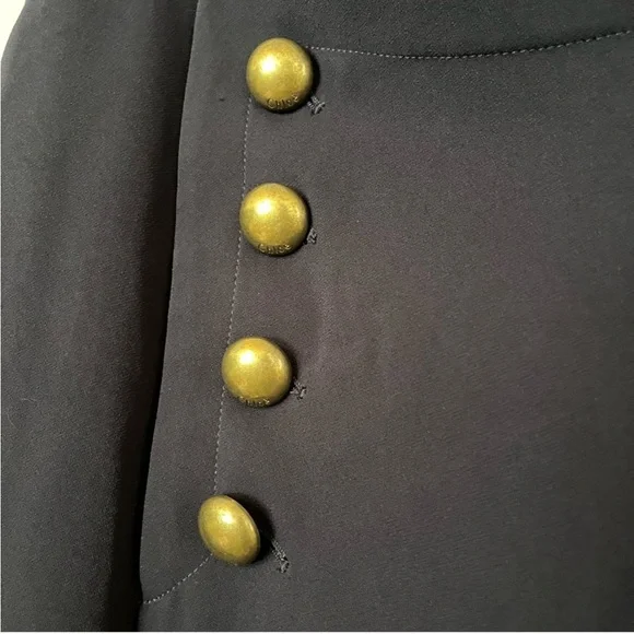 NEW NWT Chloé Iconic Trousers Slacks Pants Sailor Brass Buttons Navy Blue 42 - Picture 6 of 9